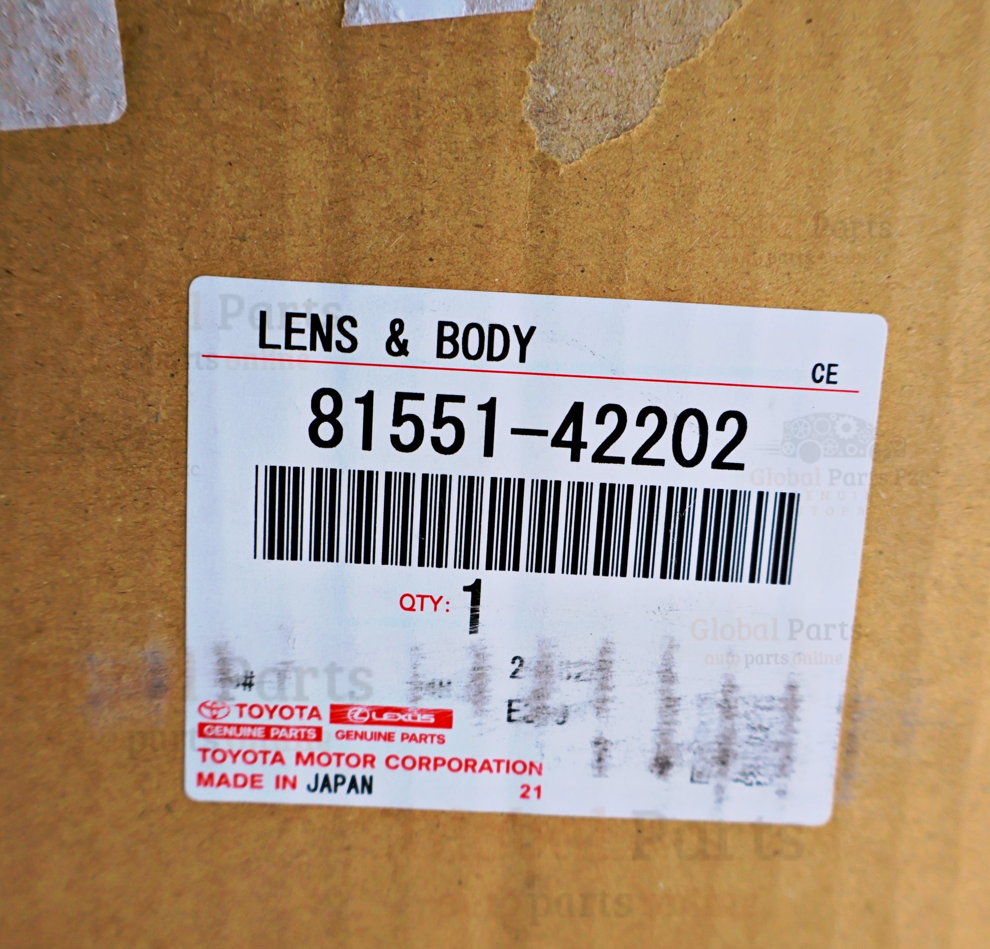 Genuine Toyota OEM Lens & Body Rear - 81551-42202