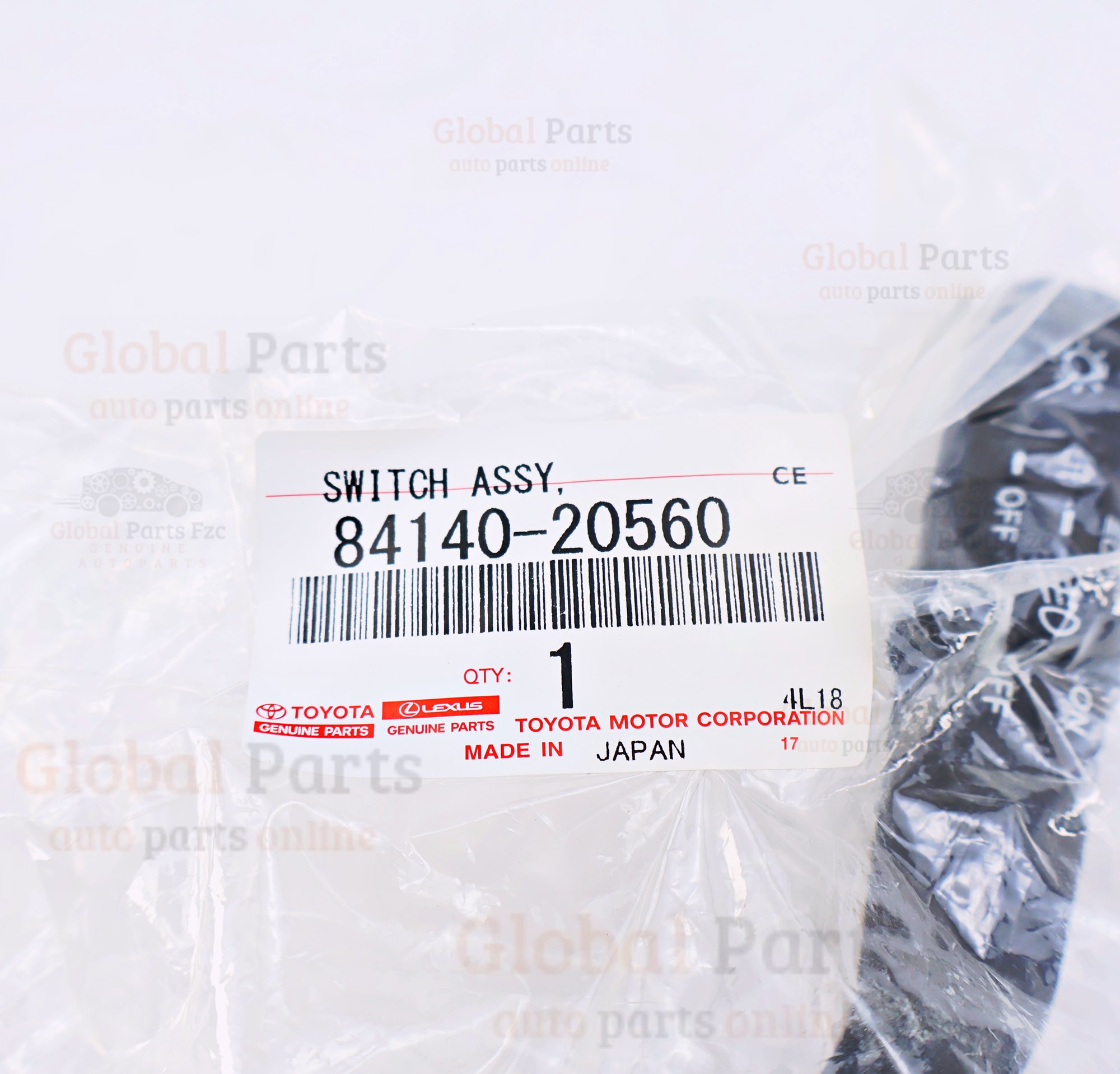Genuine Toyota OEM Headlamp Dimmer Switch Assembly - 84140-20560