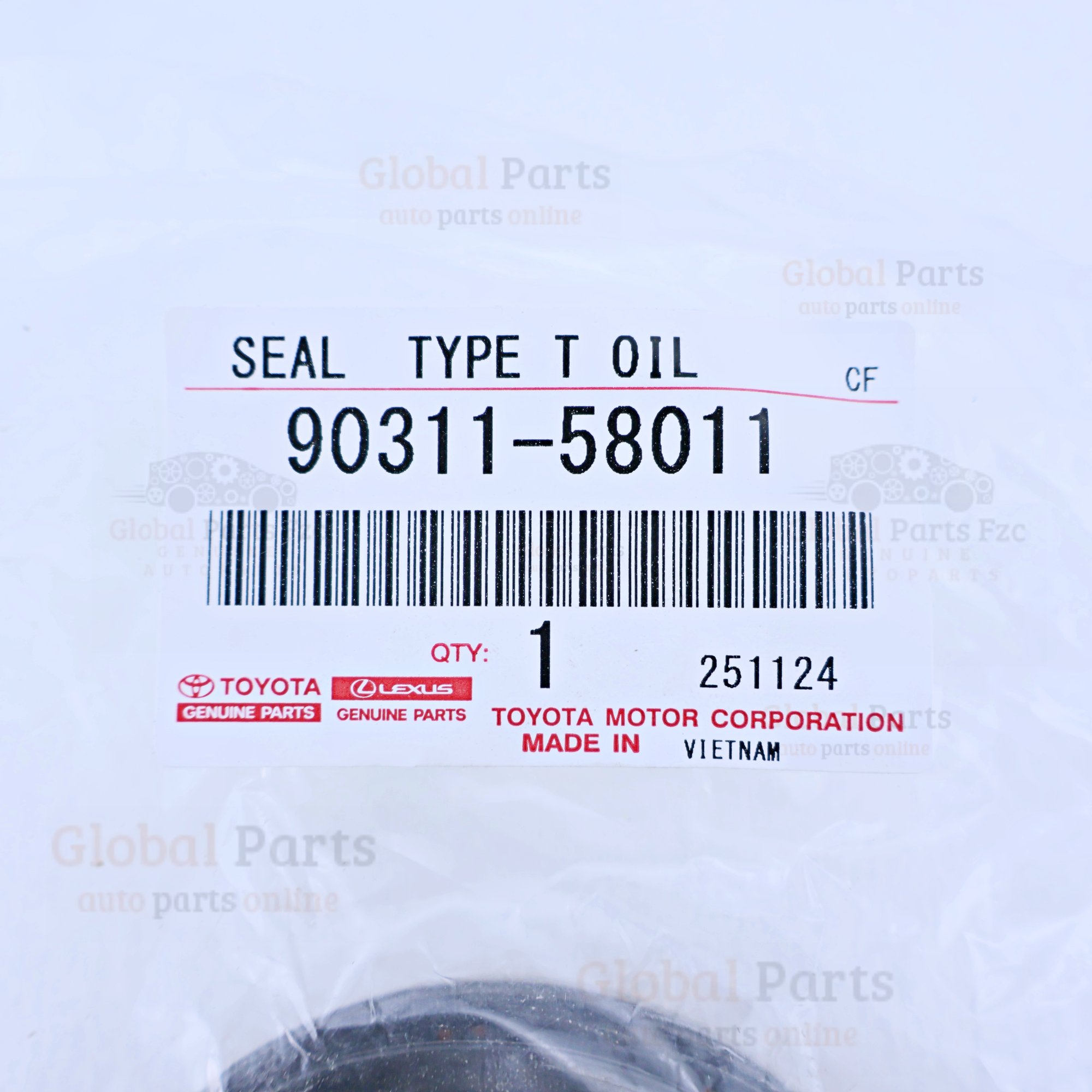 Genuine Toyota OEM Oil Seal - 90311-58011