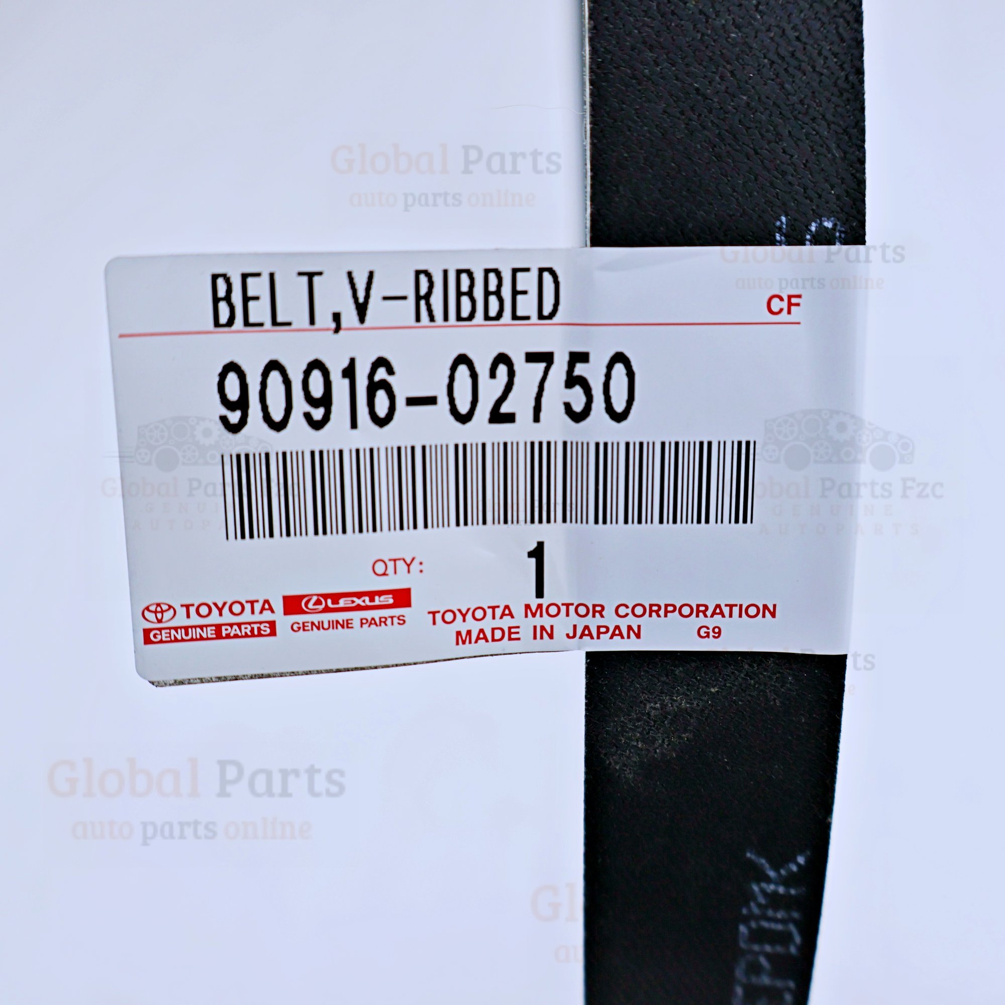 Genuine Toyota OEM V-Ribbed Belt - 90916-02750