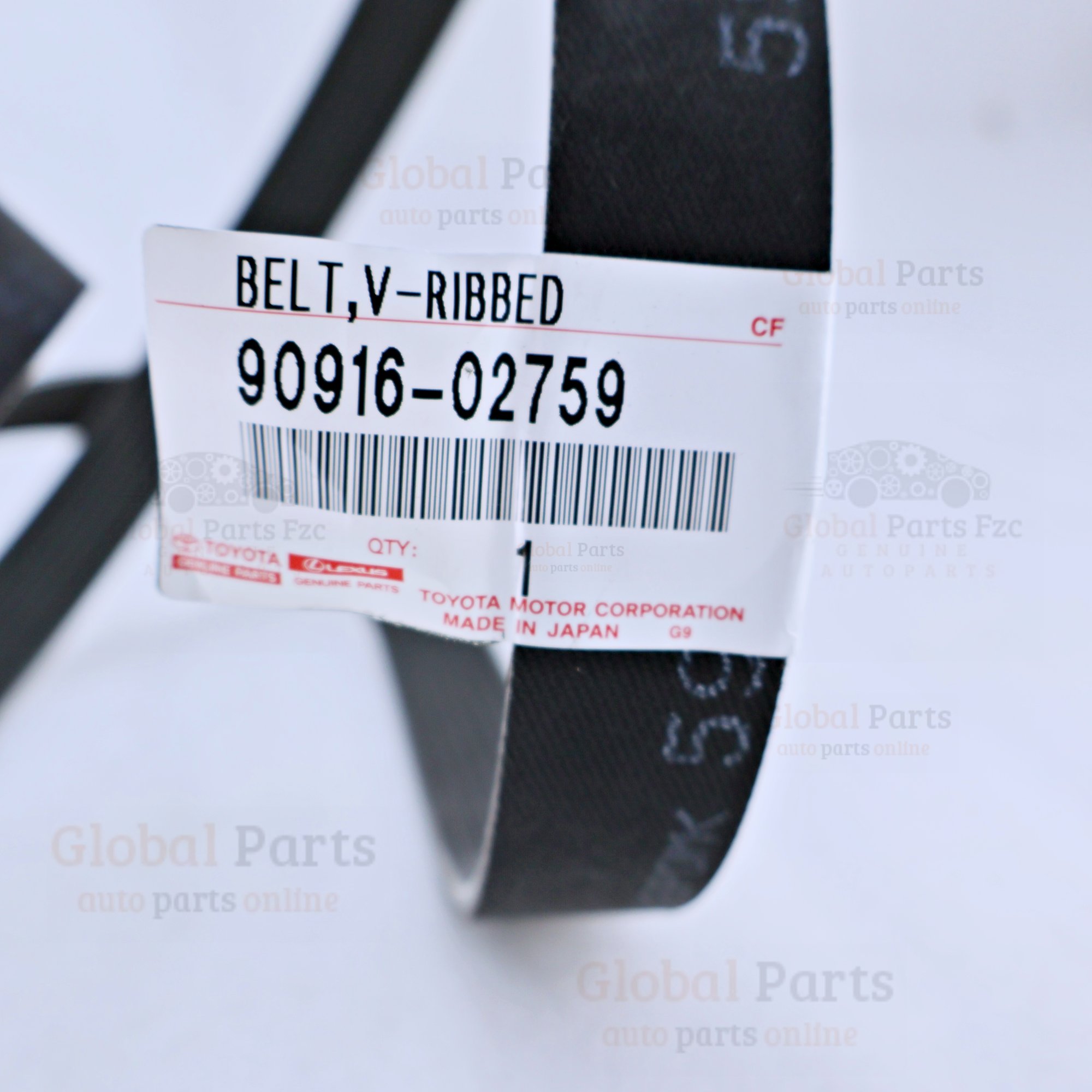 Genuine Toyota OEM V Ribbed Belt - 90916-02759