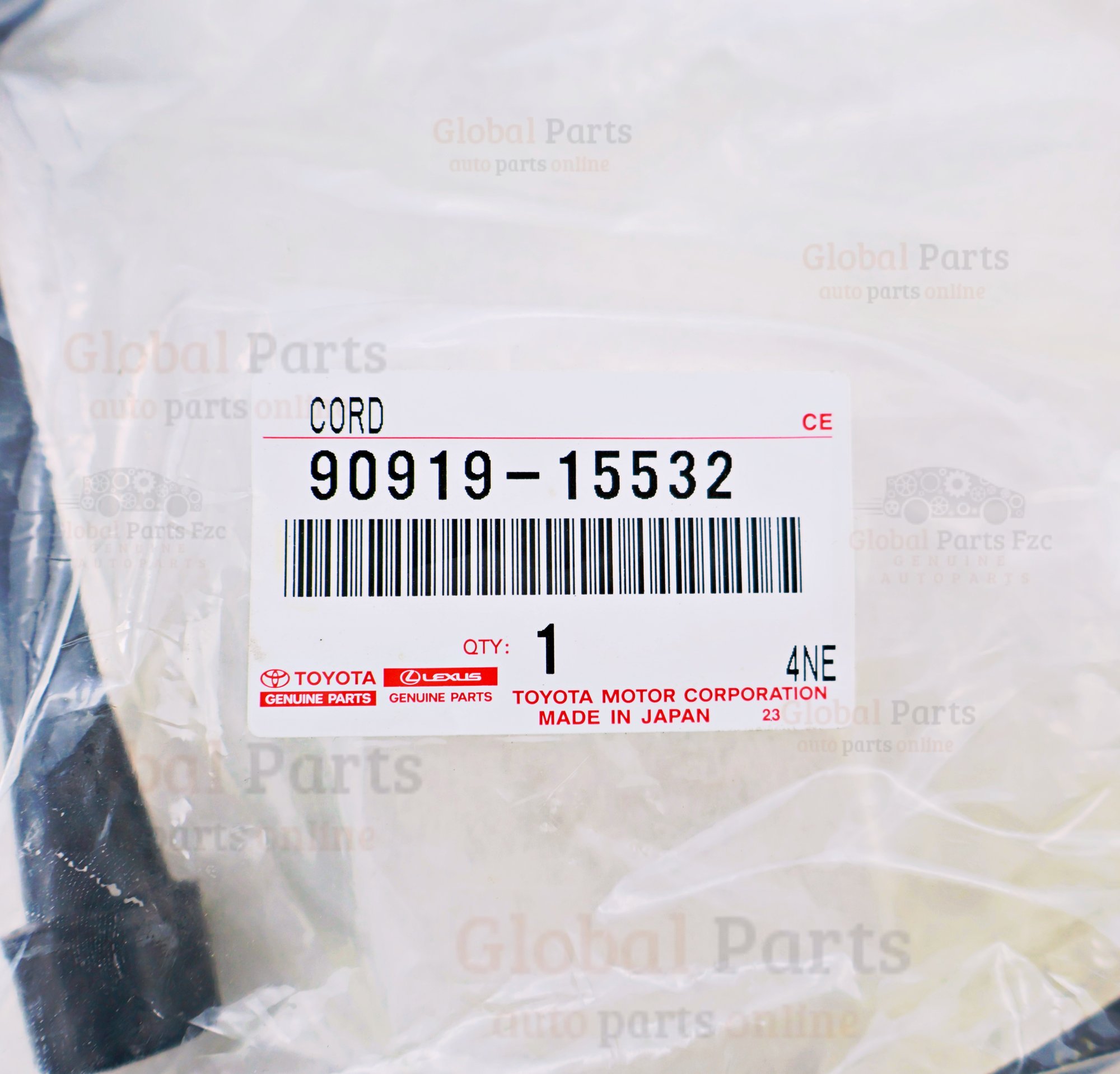 Genuine Toyota OEM Cord Spark Plug Resistive No. 3 - 90919-15532