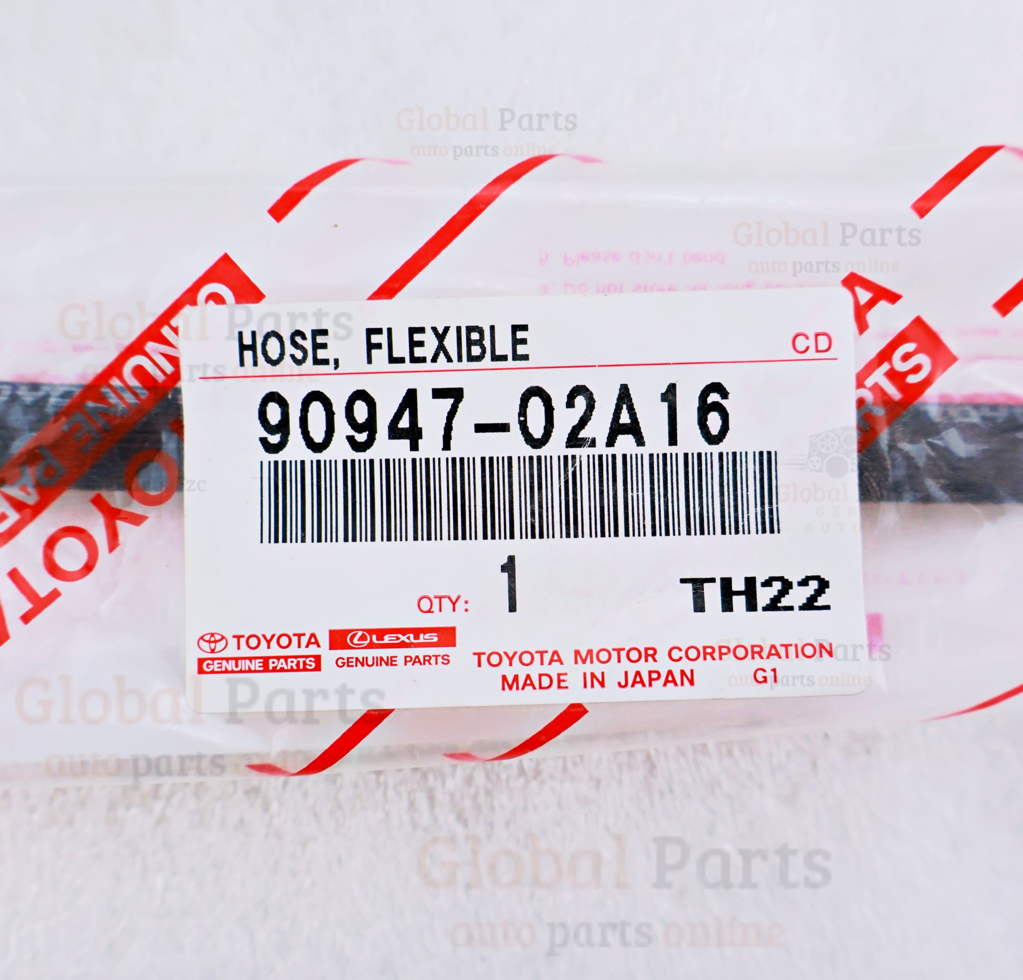 Genuine Toyota OEM Flexible Hose - 90947-02A16