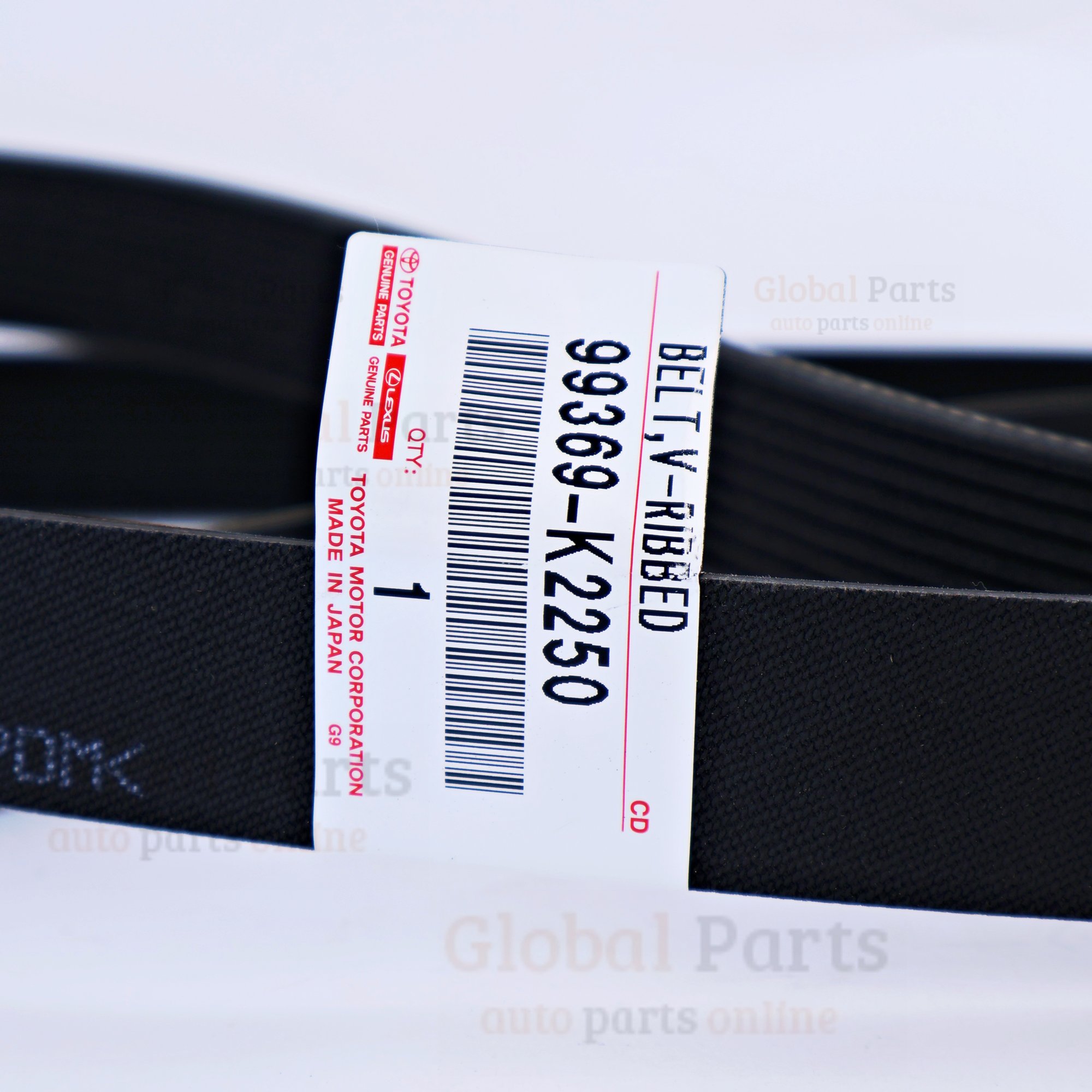Genuine Toyota OEM Belt V-Ribbed - 99369-K2250