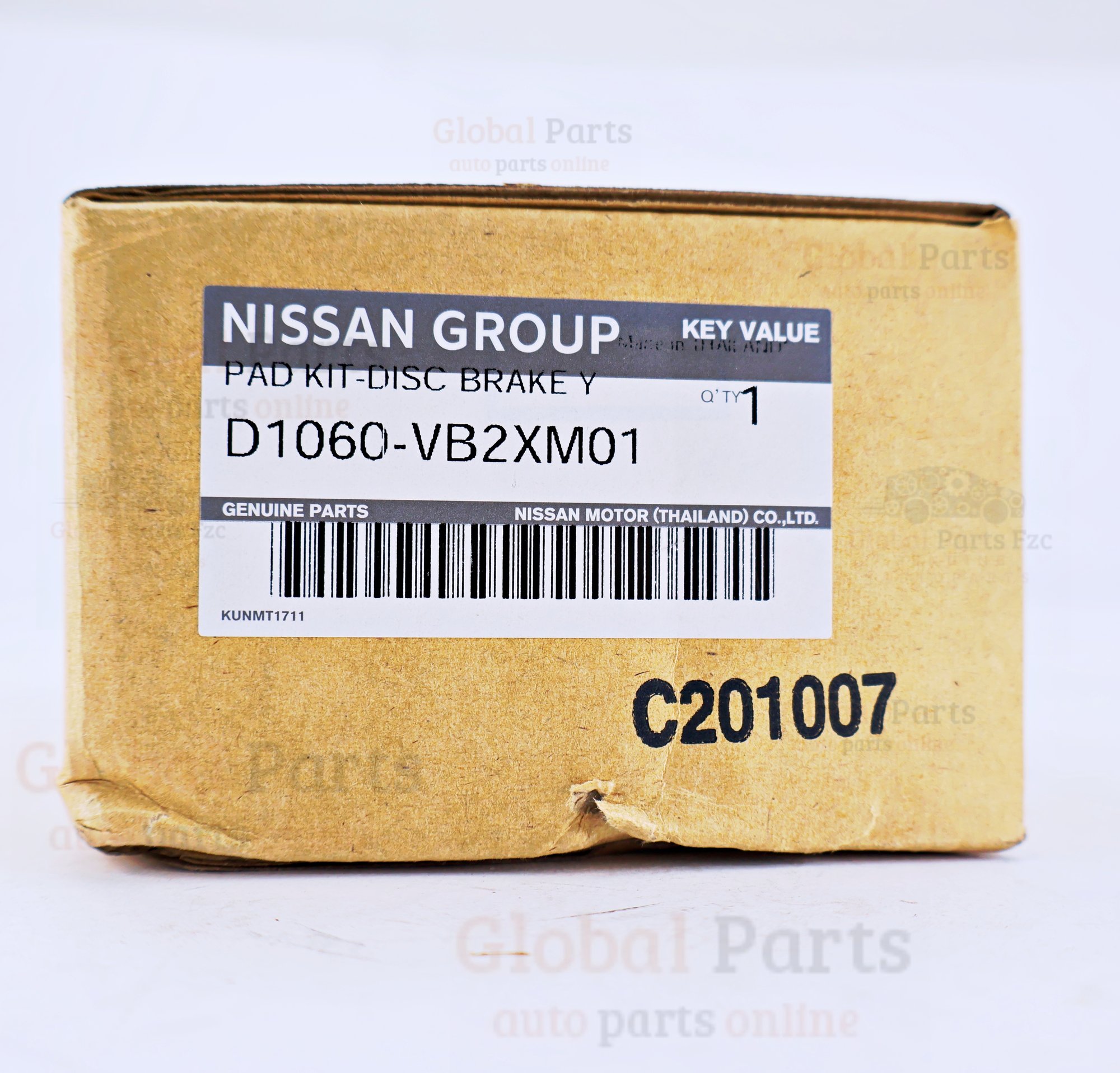 Genuine Nissan OEM Pad Kit Disc Front - D1060-VB2XM01