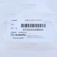 Genuine Subaru OEM Hood Release Cable - 57330XA00BMW